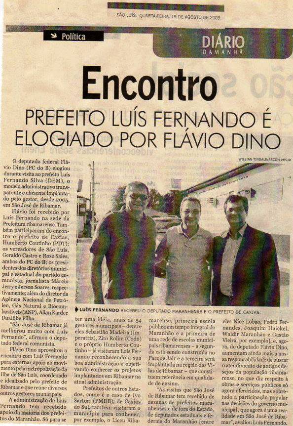 Matéria publicada no jornal Diário da Manhã no dia 19 de agosto de 2009. Foto: Reprodução